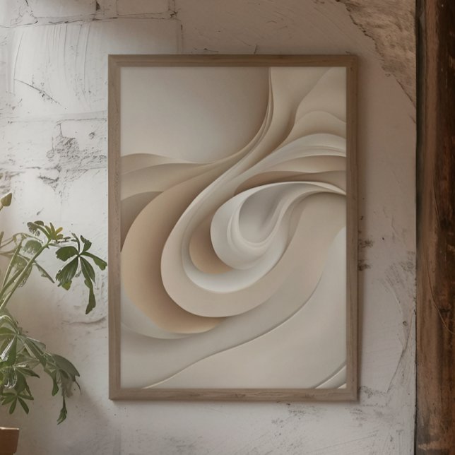 "Swirl orgánico" | Arte abstracto de Beige (Subido por el creador)