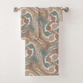 Swirling Hares 6 Set De Toallas De Baño