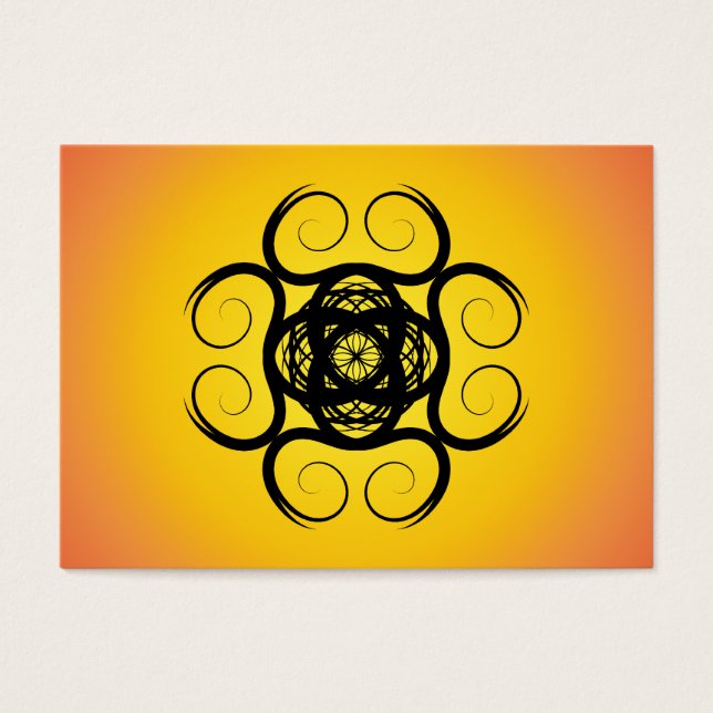 Swirly Black Kaleidoscope Mandala (Frente)