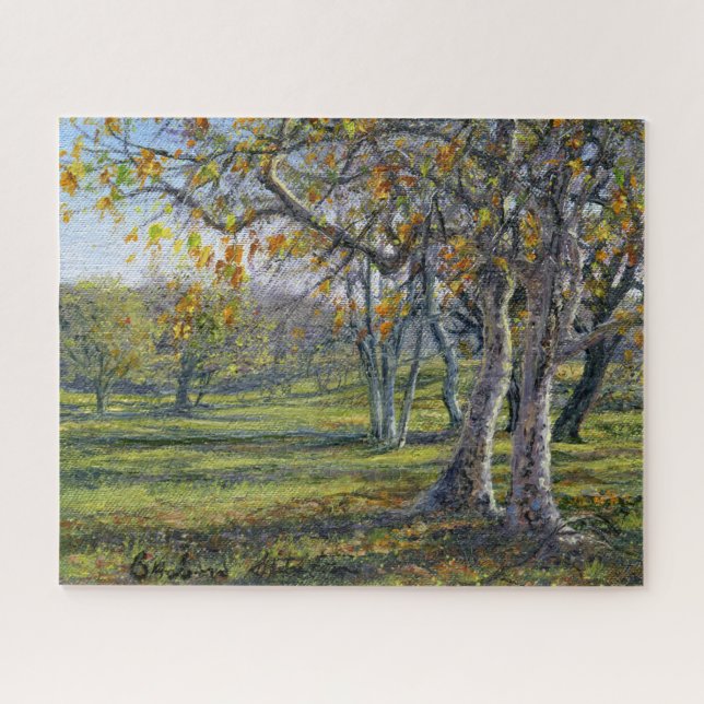"Sycamores in the Fall" Jigsaw Puzzle (Horizontal)