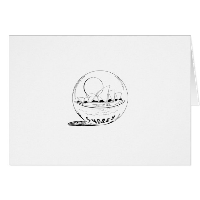 Sydney en un globo de vidrio (Anverso (Horizontal))