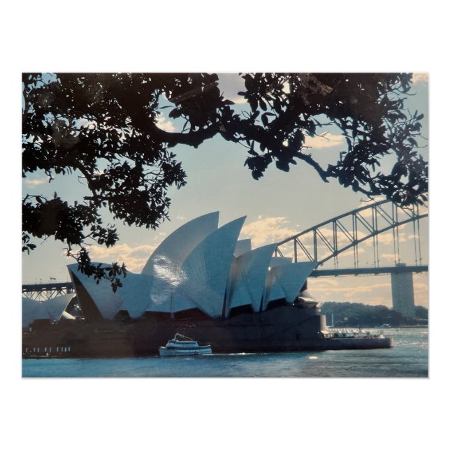 SYDNEY HARBER, AUSTRALIA OPERA HOUSE Glossy Poster (Anverso)