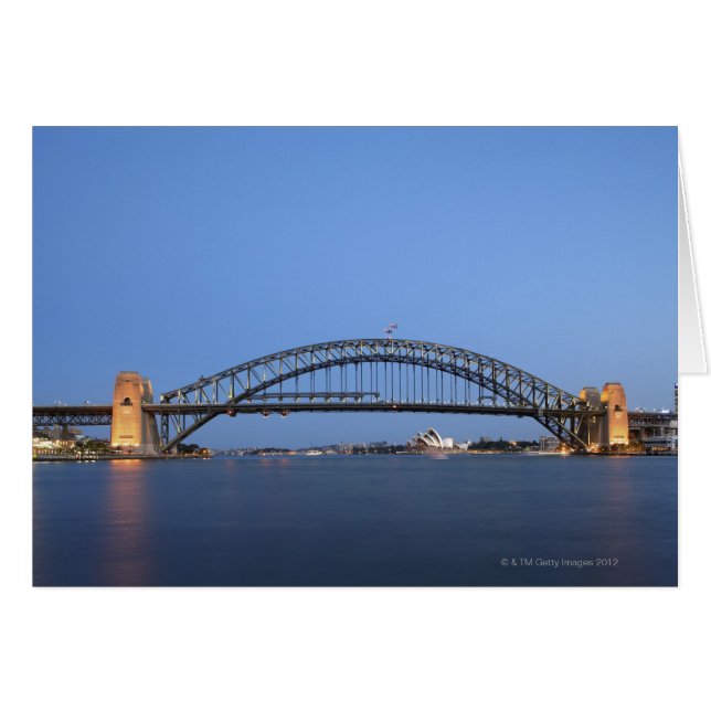 Sydney Harbour Bridge y Opera House al atardecer (Anverso (Horizontal))