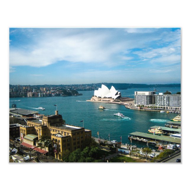 Sydney Harbour y la Ópera - Impresión fotográfica (Frente)