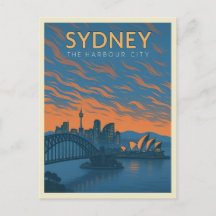 Sydney, postal de la ciudad del puerto