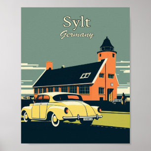 Sylt Alemania Poster de arte Minimalista
