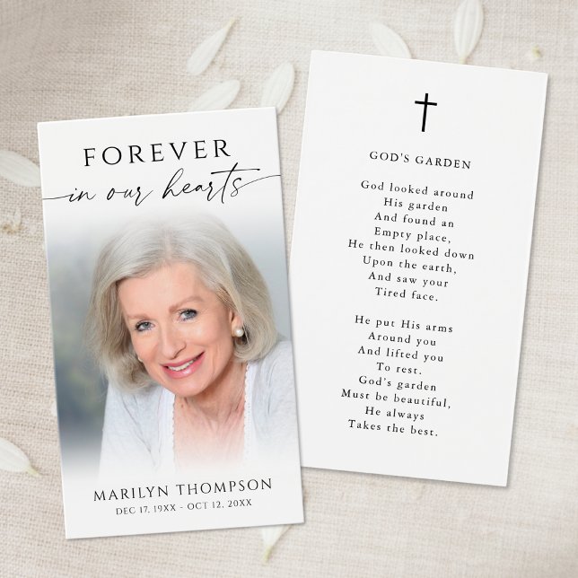 Sympathy Photo God's Garden Prayer Card (Subido por el creador)