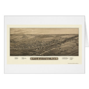 Syracuse del este, mapa panorámico de NY - 1885