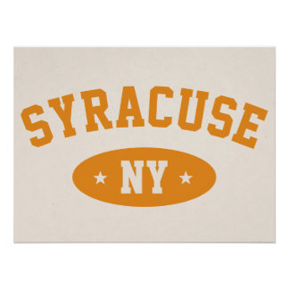 Syracuse NY Vintage Varsity-Style College Poster