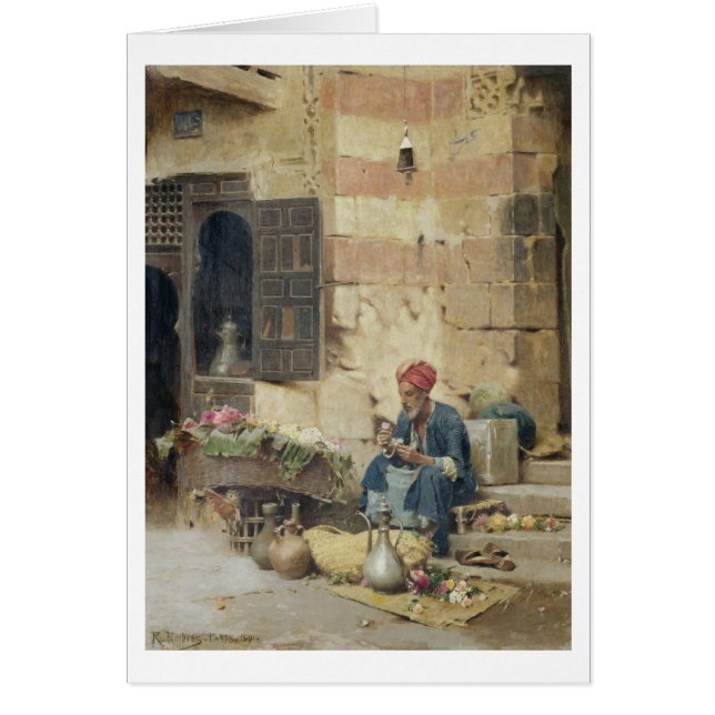 T32410 el vendedor de la flor, 1891 (el panel) (Frente)