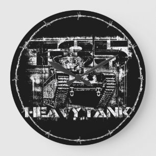 T-35 Reloj de pared redondo (grande)