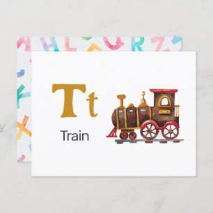 T es para el tren - Tarjeta Flash Alphabet