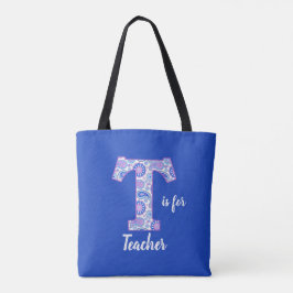 T es para la bolsa azul del profesor Tote Bag