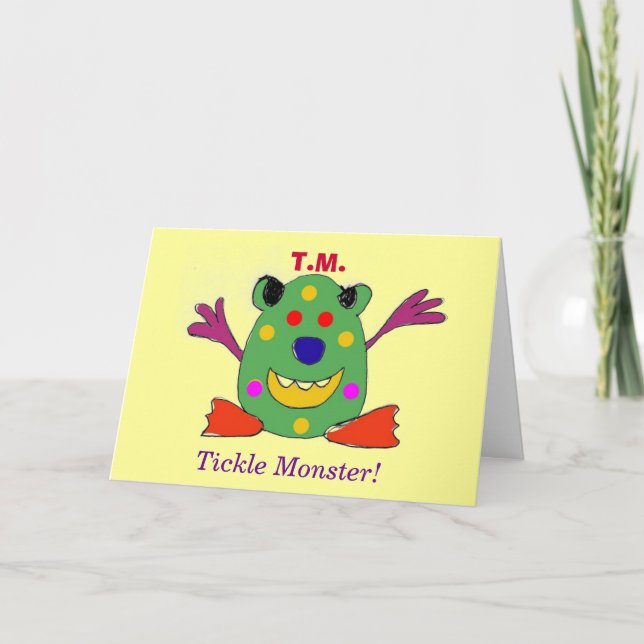 ¡T.M., monstruo de las cosquillas! Tarjeta de (Anverso)