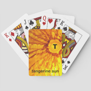 T - Naipes del arte del alfabeto de Sun de la