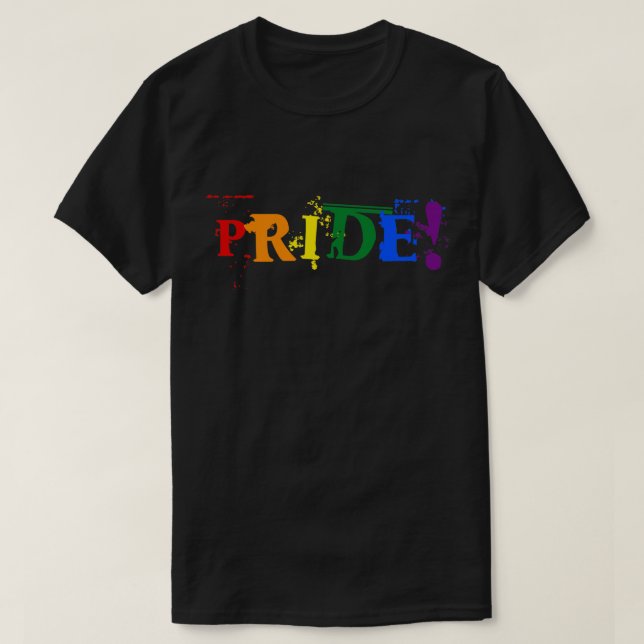 T: orgullo del arcoiris LGBT - camiseta (Diseño del anverso)