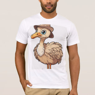 T-"Quirky Duck Imprimir camiseta - Tee divertido y