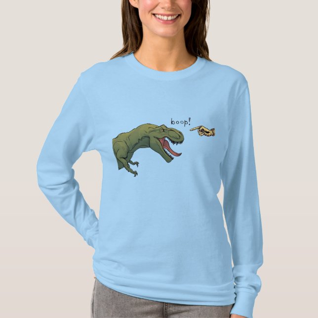 T-Rex Dinosaur Boop mujeres top (Anverso)