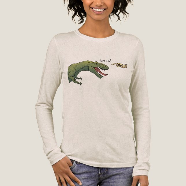 T-Rex Dinosaur Boop mujeres top (Anverso)