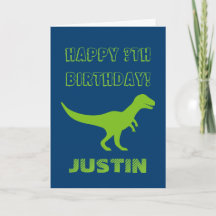 T rex dinosaur Tarjeta de bienvenida de cumpleaños