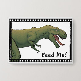 T-Rex Dinosaur Tyrannosaurus Feed Me! Botón de anc