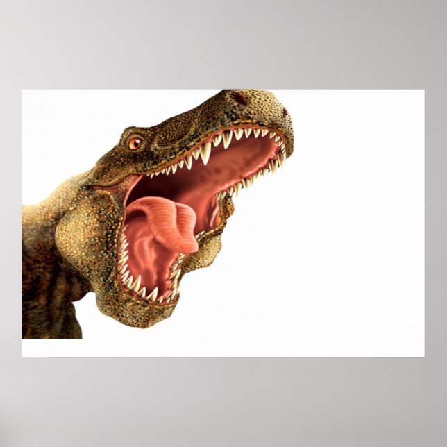 T Rex Dinosaur Wall Mural Posters Niños Sala (Frente)