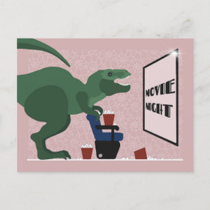 T Rex en Noche de Cine Tarjeta Postal