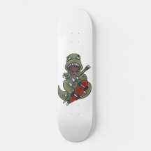 T-Rex en un Skateboard
