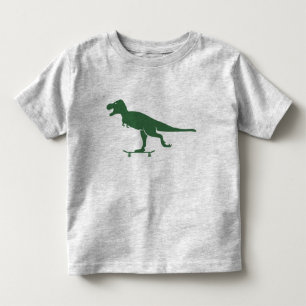 T Rex en una camisa del monopatín