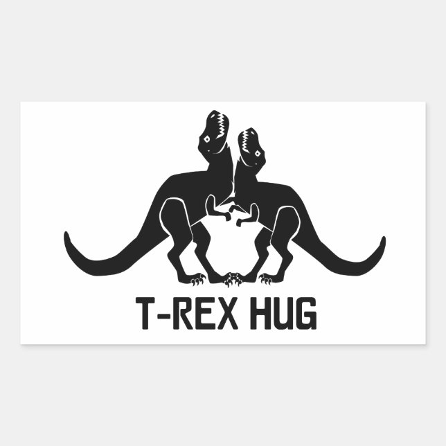 T-Rex Hug Pegatina (Anverso)