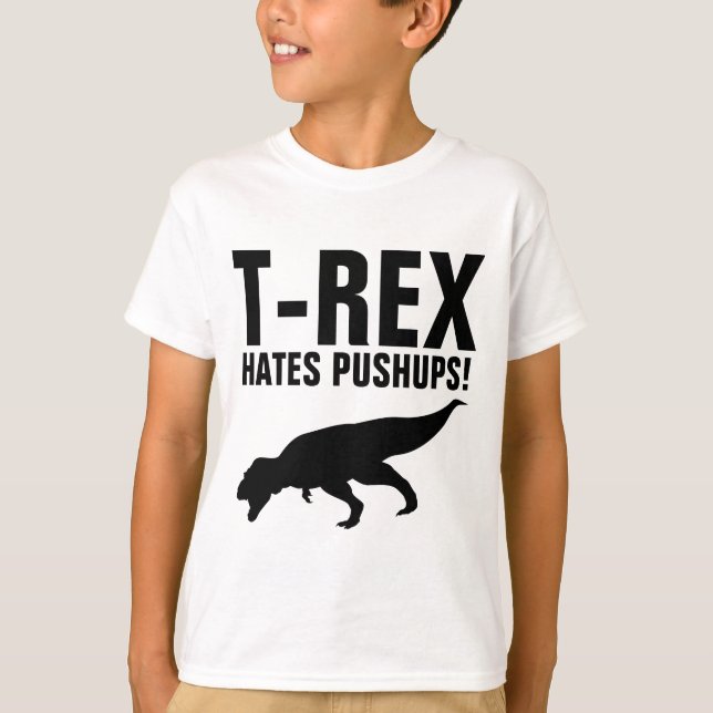 ¡T-REX ODEA LAS SENTADILLAS! Camisetas divertidas (Anverso)