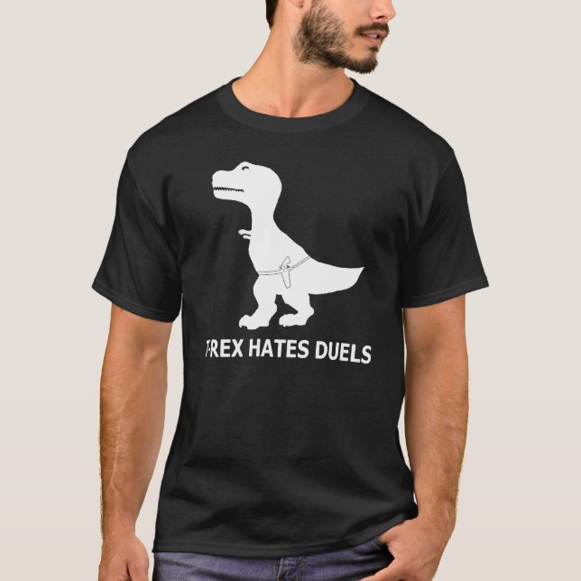 T-Rex odia la camiseta de la oscuridad de los (Anverso)