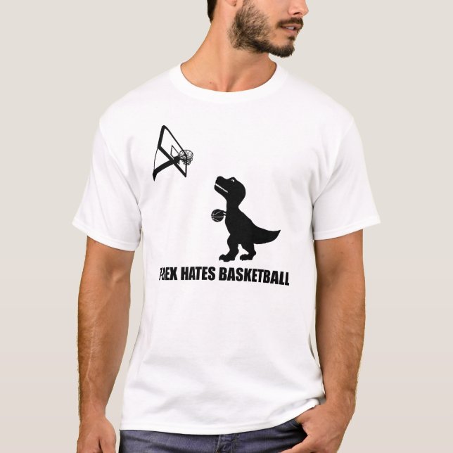 T-Rex odia la camiseta del baloncesto (Anverso)