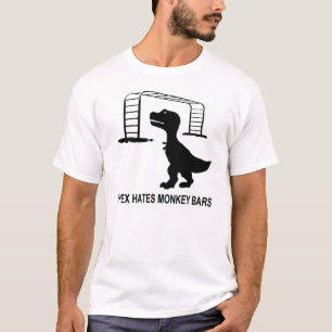 T-Rex odia la camiseta ligera de las barras de