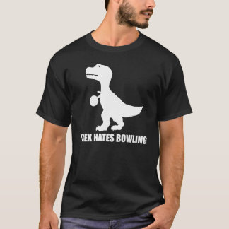 T-Rex odia la camiseta oscura que rueda
