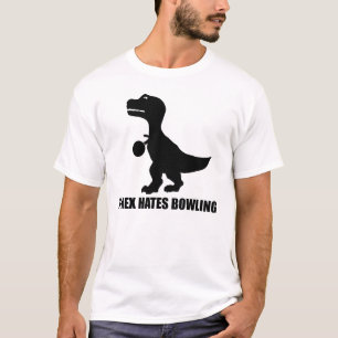 T-Rex odia la camiseta que rueda
