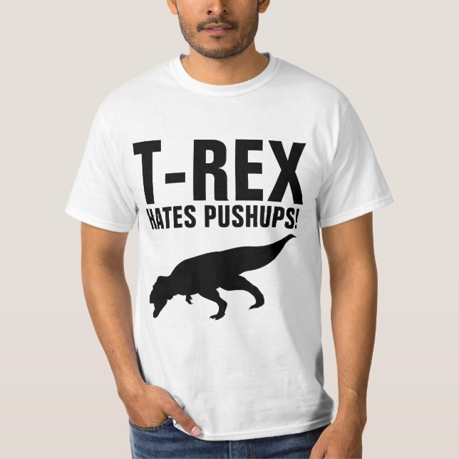 ¡T-REX ODIA LAS SENTADILLAS! Camiseta divertida (Anverso)