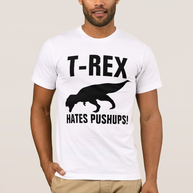 ¡T-REX ODIA LOS EMPUJADORES! Camisetas (Anverso)