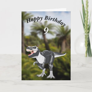T Rex Tarjeta editable con edad