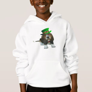 T-Shirt Basset Hound Happy St. Patrick's Clover
