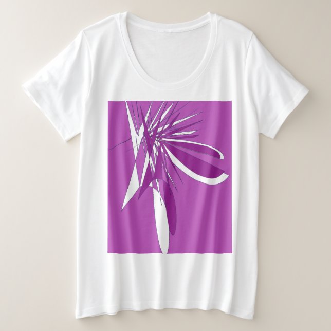 T-shirt Blanc Femme  Graphique mauve (Anverso del diseño)