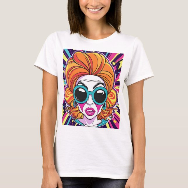 T-Shirt Camiseta Feminina "Pop Visionary" (Anverso)