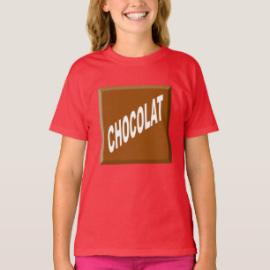 T-shirt Jersey azul muchachas Diseño CHOCOLATE