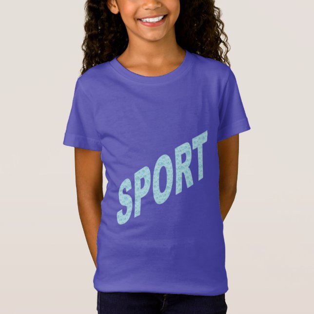T-shirt jersey fin violet filles  SPORT (Anverso)