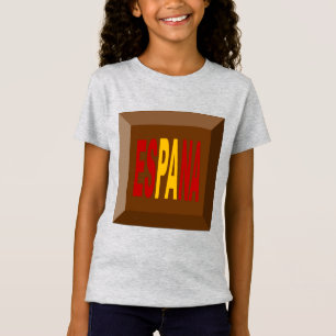T-shirt Jersey fina burlada para muchachas ESPANA