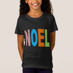 T-shirt Jersey fina negro Diseño NOEL