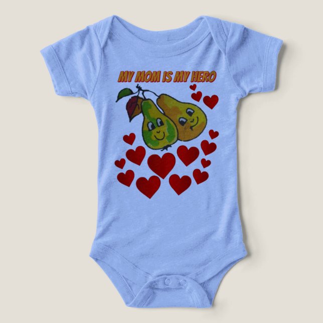 T-Shirt My Mom is my hero  Infant T-shirt (Diseño delantero )