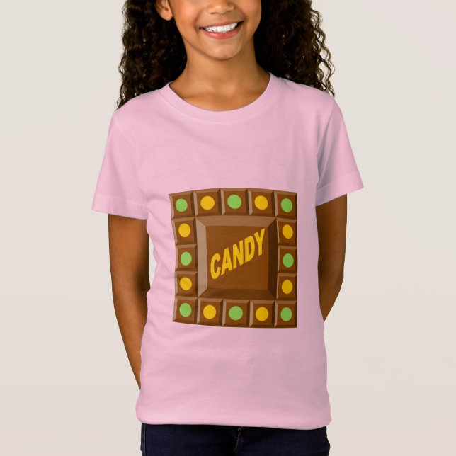 T-shirt rose jersey fin filles CHOCOLAT  BONBONS (Anverso)