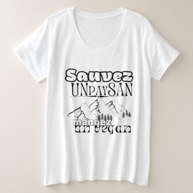 T-shirt sauvez un paysan mangez un vegan  (Anverso del diseño)