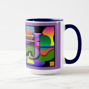"T" y "J" taza de café monogramada